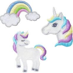 Iron-on Unicorn kombo 3-pak