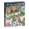 Jan Van Haasteren julekalender 2026 24 julepuslespil à 54 brikker i størrelsen 16,6×11,3 cm