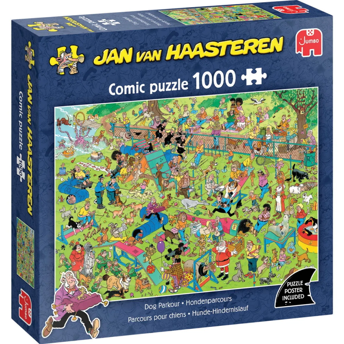 Jan van Haasteren puslespil Dog Parkour, 1000 brikker, 68×49 cm