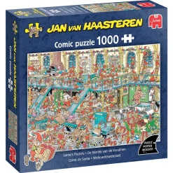 Jan van Haasteren puslespil – Santa's Factory. 1000 brikker, 68x49 cm.