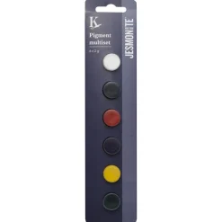 Jesmonite Pigment Set Classic 6×2 g – farv Jesmonite under støbeprocessen