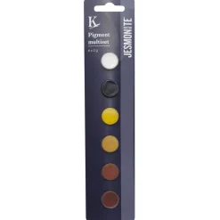 Jesmonite Pigment Set Natural 6×2 g – farv Jesmonite under støbeprocessen