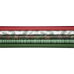Julepapir 5 ruller a 2 meter, 57 cm brede – klassiske julemotiver og farver