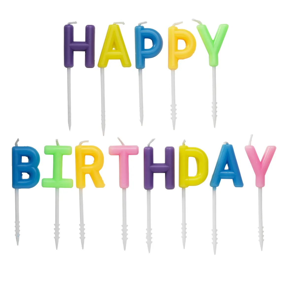 Kagelys Happy Birthday farve