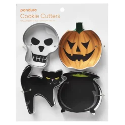 Kageudstikkere kageforme til halloween, 4 motiver, Ø7-8 cm