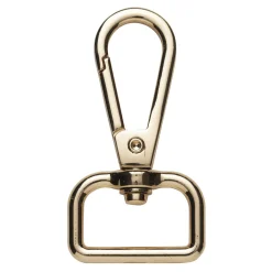 Karabinhage af metal, guldfarvet, 2,2×4,8 cm