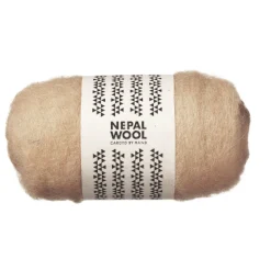 Kartet uld 50 g beige