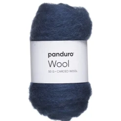 Kartet uld 50 g jeansblå
