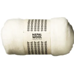 Kartet uld 150 g naturhvid