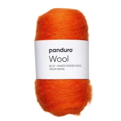 Kartet uld 50 g orange