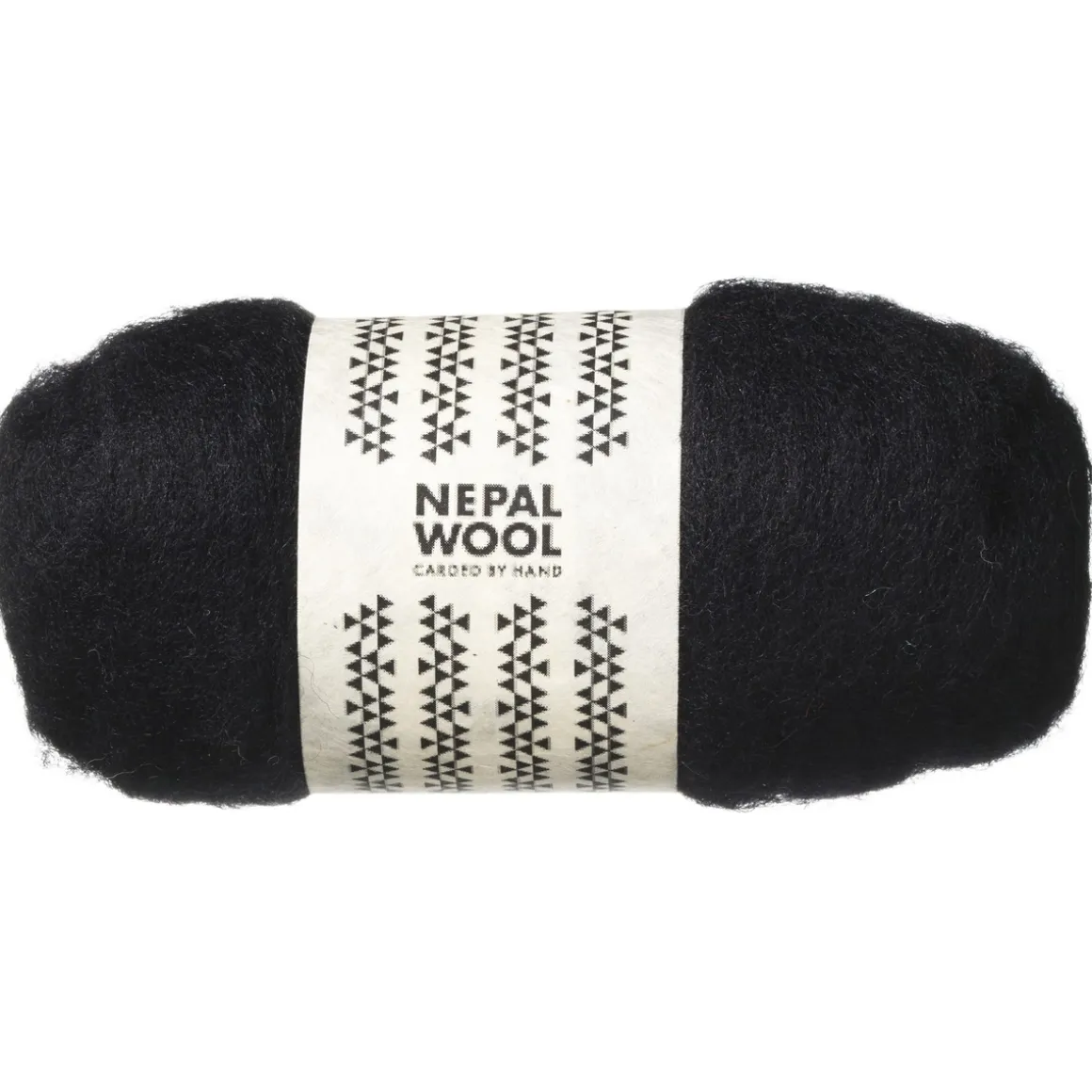 Kartet uld 50 g sort