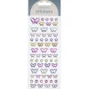 Klistermærker puffy stickers 62 sommerfugle & stjerner, som glitrer og changerer