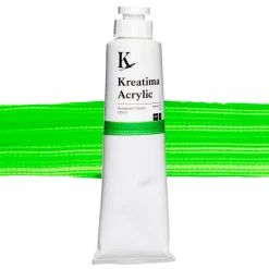 Kreatima Acrylic akrylfarve 120 ml – Fluorescent Green UV