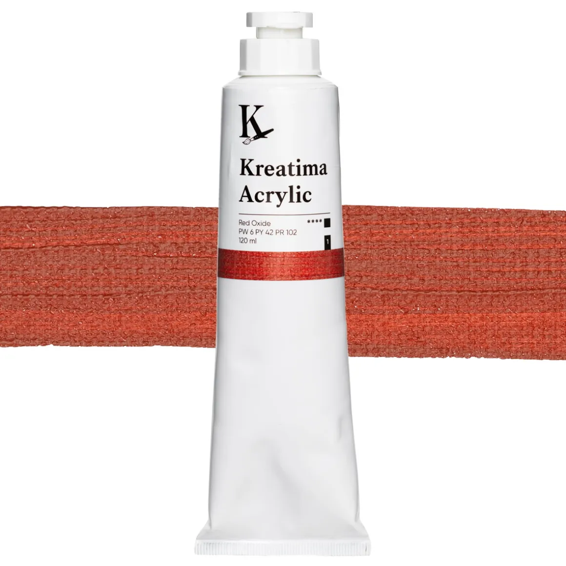 Kreatima Acrylic akrylfarve 120 ml – Red Oxide PW 6 PY 42 PR 102