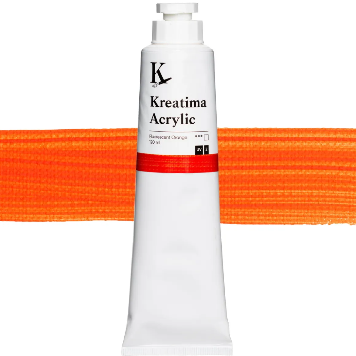 Kreatima Acrylic akrylfarve 120 ml – Fluorescent Orange