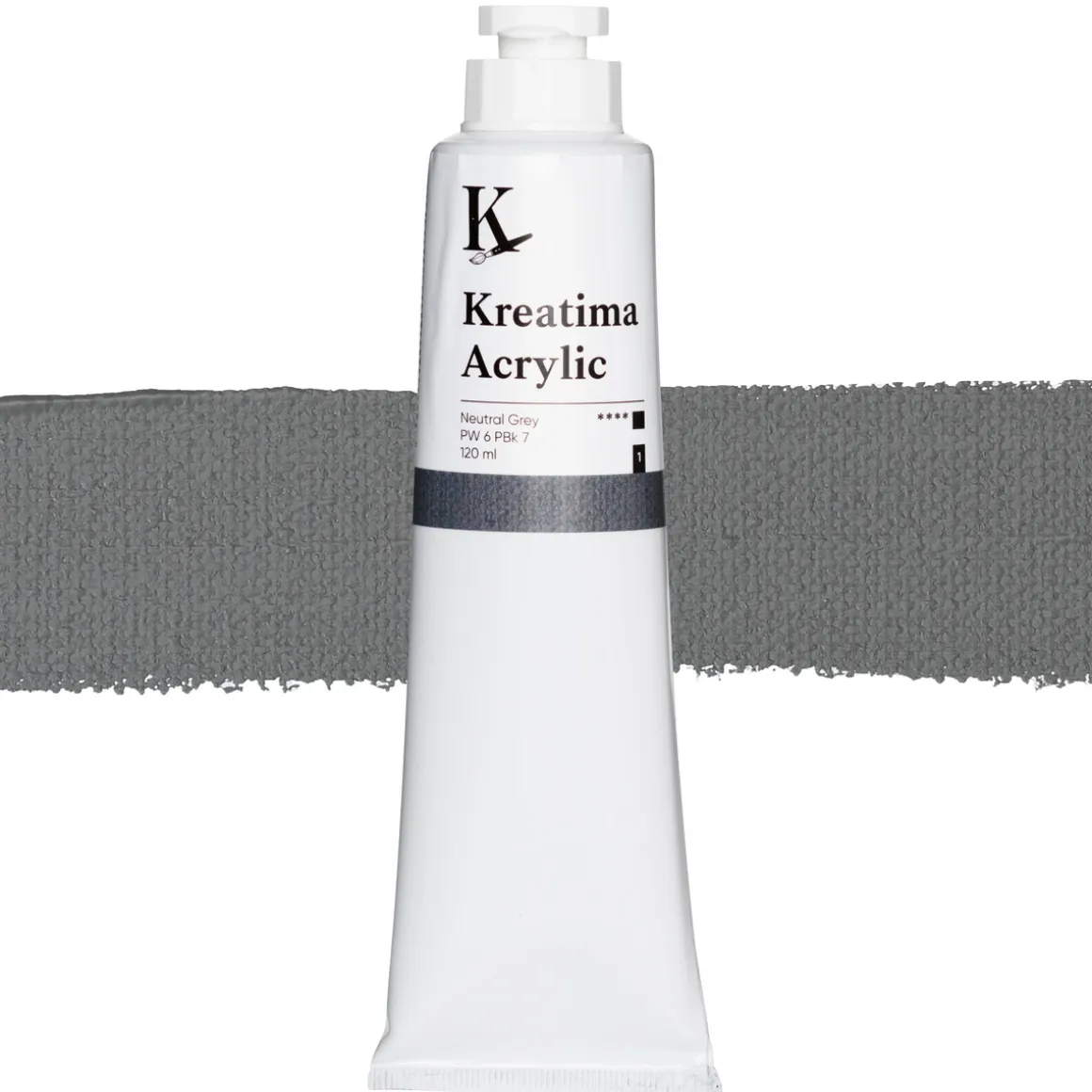 Kreatima Acrylic akrylfarve 120 ml – Neutral Grey PW 6 PBk 7