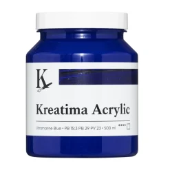 Kreatima Acrylic akrylmaling 500 ml – Ultramarine Blue PB 15:3 PB 29 PV 23