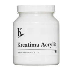 Kreatima Acrylic akrylmaling 500 ml – Titanium White PW 6
