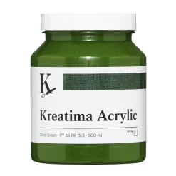 Kreatima Acrylic akrylmaling 500 ml – Olive Green PY 65 PB 15:3