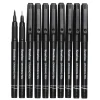 Kreatima Fineliners – 10-pak tuschpenne i 10 størrelser: 0,1–0,8, 1,0 mm + penselspids