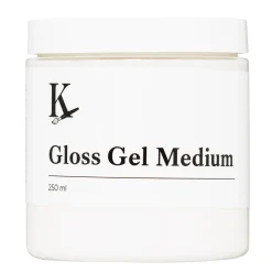 Kreatima Gloss Gel Medium, blankt, gelbaseret medium til akrylfarve, 250 ml