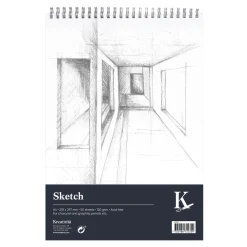 Kreatima Sketch spiralbundet tegneblok A4 – 210×297 mm, 50 ark, 120 g/m²