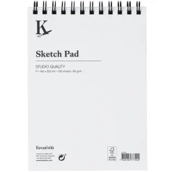 Kreatima Studio Sketch spiralbundet skitseblok F0 (100x150 mm), 100 ark, 80 g/m²