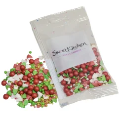 Krymmelmix Xmas 40 gram, julekrymmel med julefarver og julemotiver til julegodterne