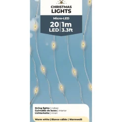 LED-lyskæde til indendørs brug, 100 cm lang med 20 LED-pærer