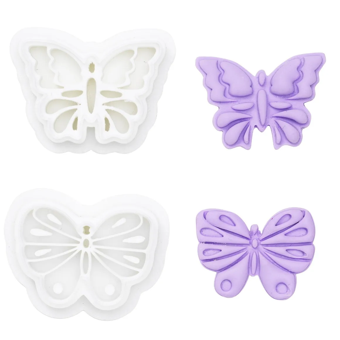 Lerstempler 2 stk. sommerfugle – 30 mm × 22 mm