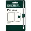 Leuchtturm1917 Pen Loop – skovgrøn, selvklæbende penneholder til notesbøger