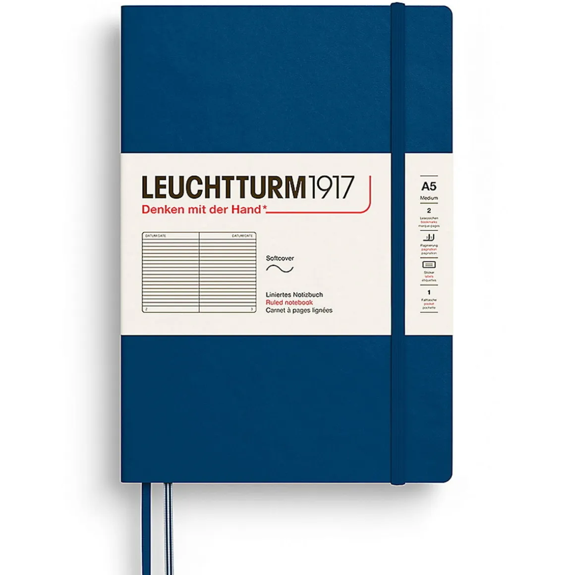 Leuchtturm1917 Ruled Notebook A5 Indigo – Softcover