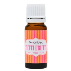 Levnedsmiddelaroma, tuttifrutti-aroma 10 ml – bag og lav slik med smag af tutti frutti