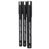 Limitless Marker Chrome Set – 3 kromfarvede penne med Ø 0,4/1/2,5 mm spids