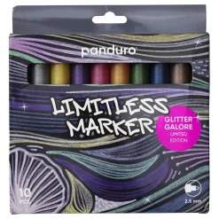 Limitless Markers Glitter Galore Set 10 – Ø2,5 mm akrylpenne med masser af glitter!