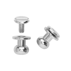 Låseknopper Ø 7 mm sølv 4p