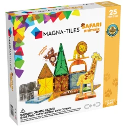 Magna-tiles safari 25 stk. – innovative, farvestrålende og transparente byggeklodser med indbyggede magneter