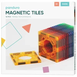 Magnetic Tiles Expansion, 16 firkantede magnetiske brikker med ottekantede huller