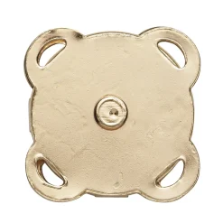 Magnetlås af metal, guldfarvet, 2×2 cm