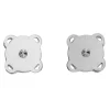 Magnetlås af metal, 2-pak, sølvfarvede, 1,8×1,8 cm