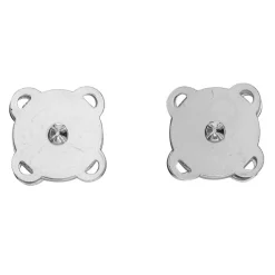 Magnetlås af metal, 2-pak, sølvfarvede, 1,8×1,8 cm
