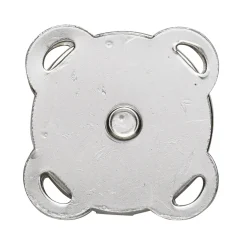 Magnetlås af metal, sølvfarvet, 2×2 cm