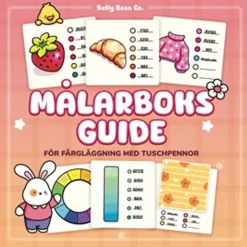 Malebog Belly Bean Cozy Malebogsguide, 180 sider, cirka 85 med motiver, 25,4×25,4 cm