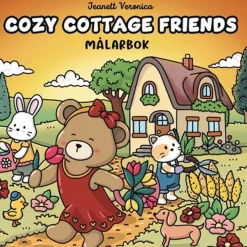 Malebog Cozy Cottage Friends, hyggelig malebog med 40 afslappende motiver, 25×25 cm
