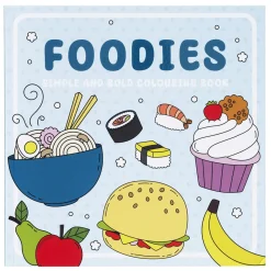 Malebog Foodies, 20×20 cm, 24 motiver med sød og kawaii mad!