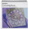 Malebog Mandala, spiralbundet, 20×21 cm, 24 motiver, 120 g/m²