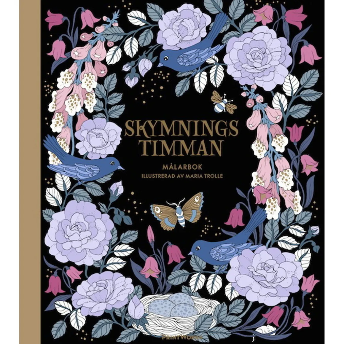 Malebog Skumringstimen, smukke og fortryllende blomstermotiver