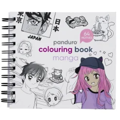 Manga malebog – 15×15 cm, 64 enkeltsidet trykte ark, 120 g/m²