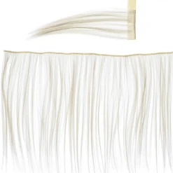 Man- & halekit kæphest beige – 44×25 cm lang man & pandelokstrimmel + hale