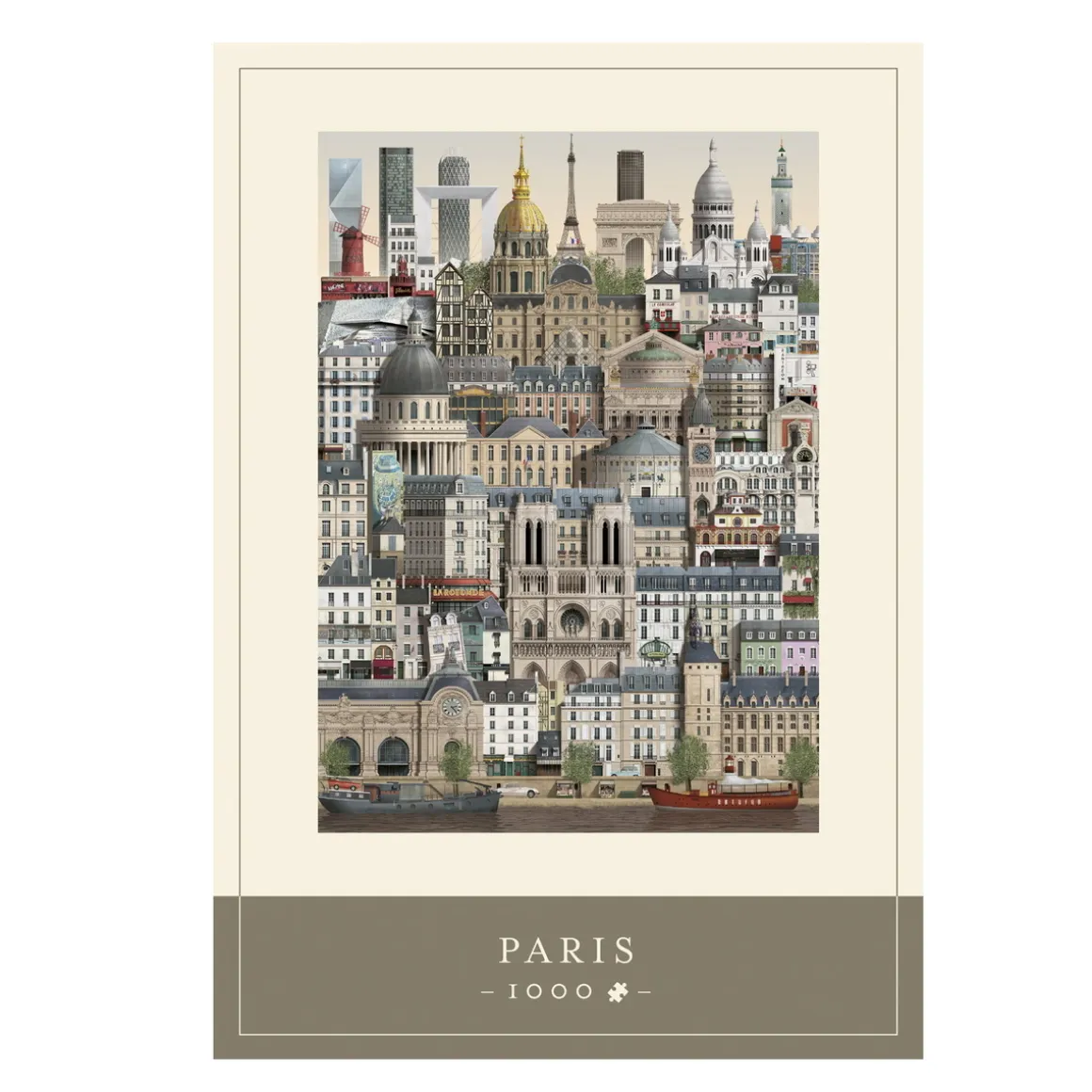 Martin Schwartz puslespil Paris bymotiv. 1000 brikker, 50×70 cm